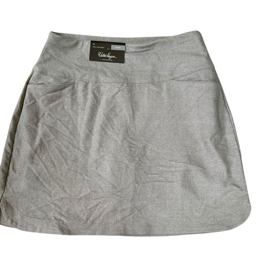 Lady Hagen Tummy Control Golf Skort Light Heather Grey size M NWT